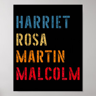 Harriet Rosa Martin Malcolm _ Black History Leader Poster