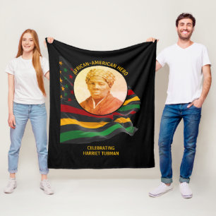 HARRIET TUBMAN African American Hero BLACK HISTORY Fleece Blanket