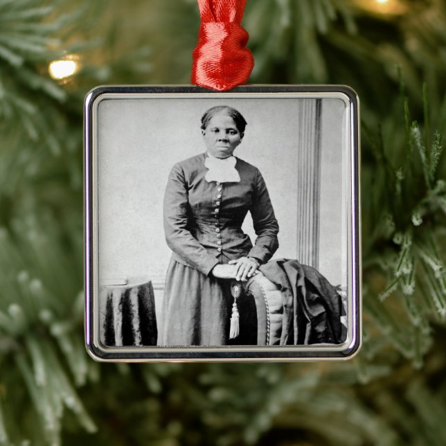 Harriet Tubman Conductor Underground Railroad Metal Ornament (Tree)