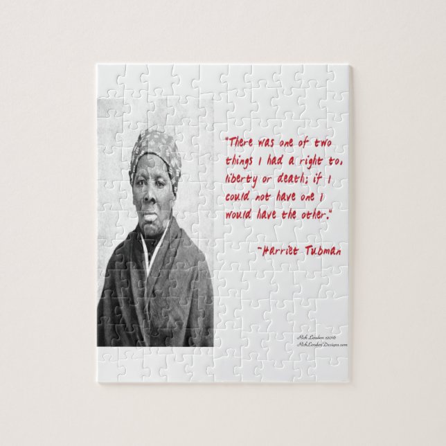 Harriet Tubman "Liberty Or Death" Quote Gifts Jigsaw Puzzle (Vertical)