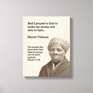 HARRIET TUBMAN Quote   Christian Bible Verse Canvas Print