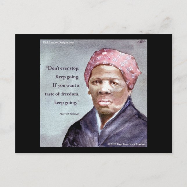 Harriet Tubman & Quote Postcard (Front)