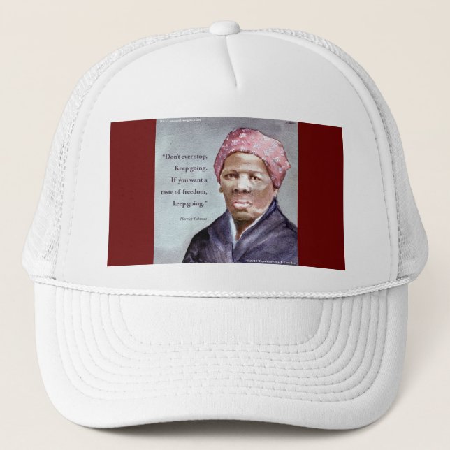 Harriet Tubman & Quote Trucker Hat (Front)