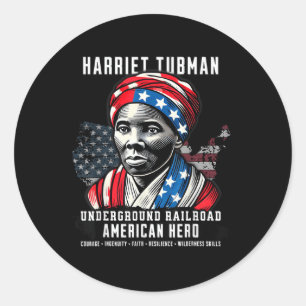 Harriet Tubman Underground Railroad American Hero Classic Round Sticker