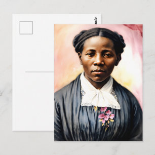Harriet Tubman Watercolor Portrait Art Postcard