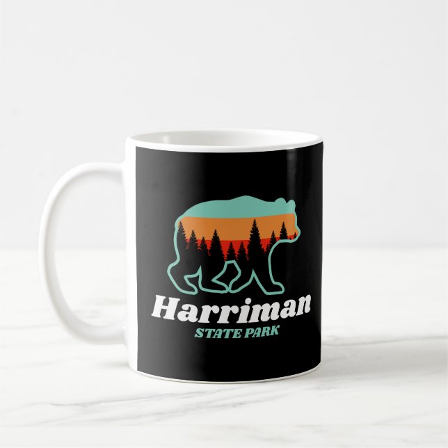 Harriman State Park Idaho ID Bear Retro  Coffee Mug (Left)