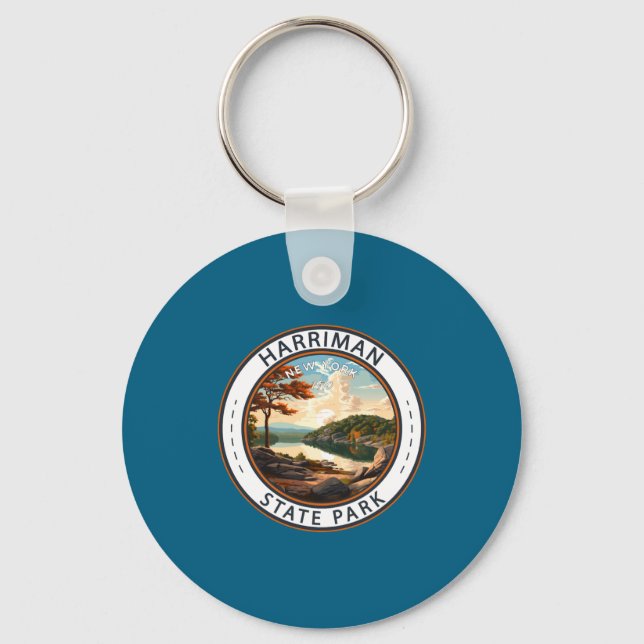 Harriman State Park New York Badge _1  Key Ring (Front)