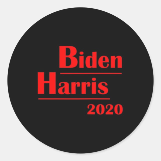 Harris 2020 5  classic round sticker (Front)