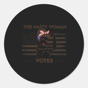 Harris 2020 This Nasty Woman Votes  Classic Round Sticker