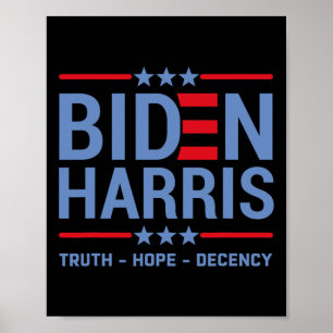 Harris 2020 Truth Hope Decency Poster