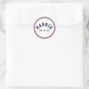 Harris 2024 Athletic Word Art Classic Round Sticker
