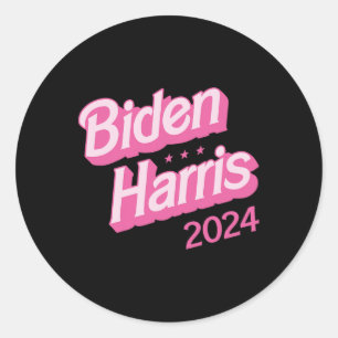 Harris 2024 Black S Joe Kamala Funny President Classic Round Sticker
