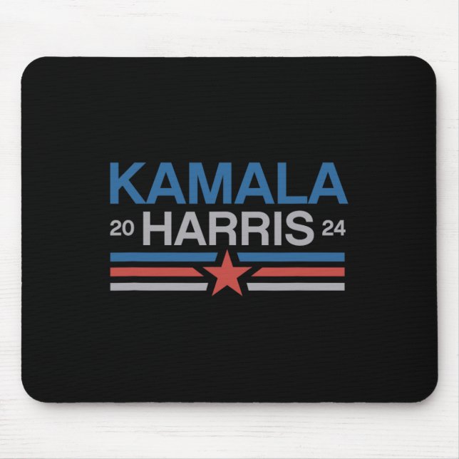 Harris 2024 Bold Retro Stripe Star  Mouse Pad (Front)