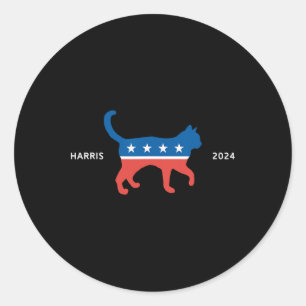 Harris 2024 Democrat Cat - Vote For Kamala Wheimer Classic Round Sticker