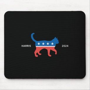 Harris 2024 Democrat Cat - Vote For Kamala Wheimer Mouse Pad