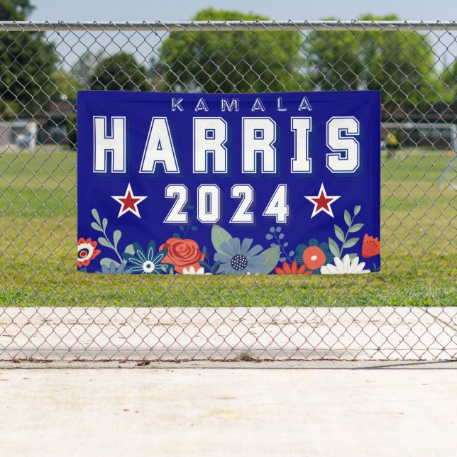 Harris 2024 Floral Election  Banner (Insitu)