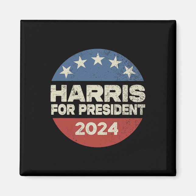 Harris 2024 For President Election Campaign 2  Magnet (Front)