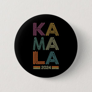Harris 2024 For President Election Campaign Retro 6 Cm Round Badge