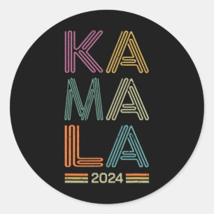 Harris 2024 For President Election Campaign Retro Classic Round Sticker