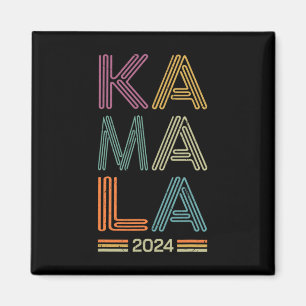 Harris 2024 For President Election Campaign Retro  Magnet