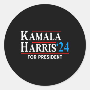 Harris 2024 For President Election Voting For Kama Classic Round Sticker