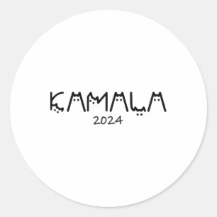 Harris 2024 Funny Cute Childless Cat Lady Classic Round Sticker