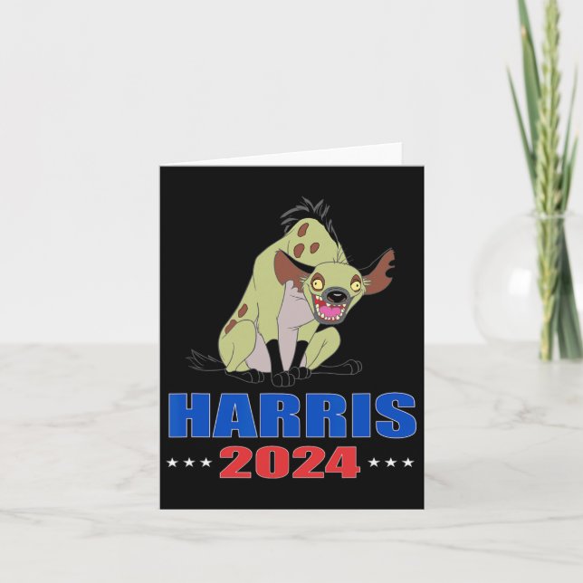 Harris 2024 Funny Hyena  Card (Front)