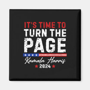 Harris 2024 It's Time To Turn Page  Magnet