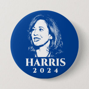 Harris 2024 kamala election campaign photo 7.5 cm round badge