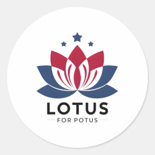 Harris 2024 Lotus For Potus President Trend Electi Classic Round Sticker
