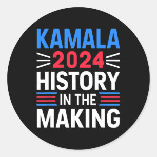 Harris 2024 Men & Women History In The Making Classic Round Sticker