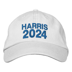 Harris 2024 modern blue typography election embroidered hat