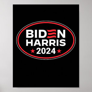 Harris 2024 President American Flag Joe Biden Kama Poster