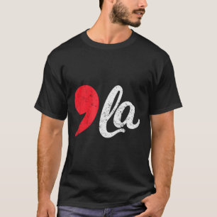 Harris 2024 President Distressed Comma La Funny  T-Shirt