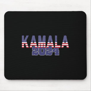 Harris 2024 President Red White Blue Flag America Mouse Pad
