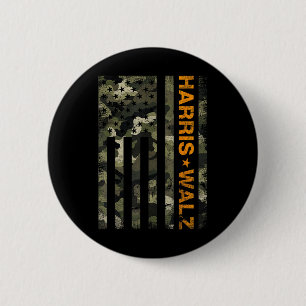 Harris 2024 President Usa Camouflage Dudes Walz Wa 6 Cm Round Badge