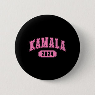 Harris 2024 President Varsity Pink Green Vintage 6 Cm Round Badge