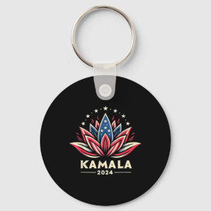 Harris 2024 Presidential Campaign American Lotus 1 Key Ring