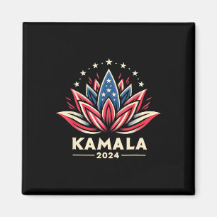 Harris 2024 Presidential Campaign American Lotus 2 Magnet