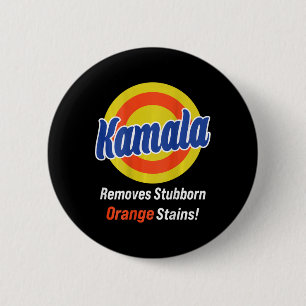 Harris 2024 Removes Stubborn Orange Stains (on Bac 6 Cm Round Badge