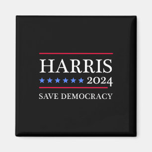 Harris 2024 Save Democracy For President 2024  Magnet