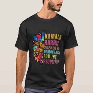 Harris 2024 Save Democracy For The People Sunflowe T-Shirt