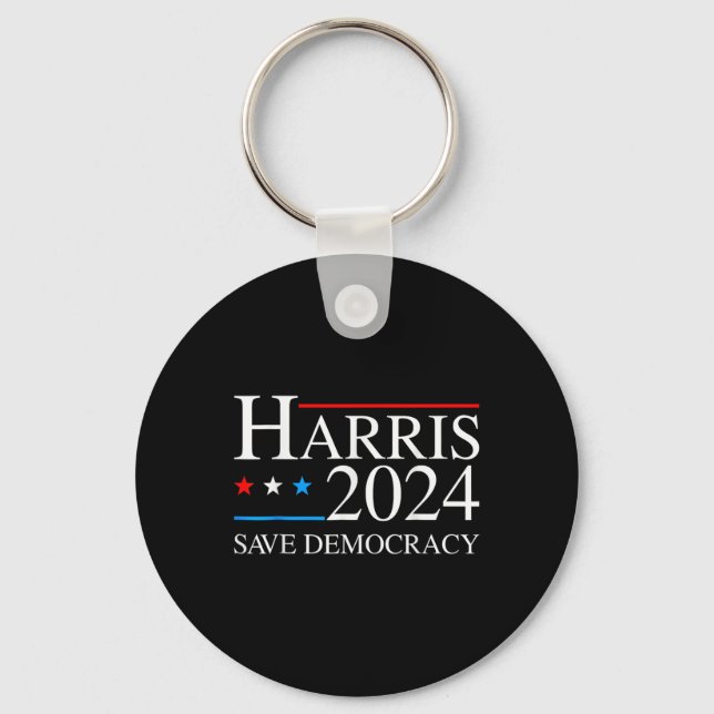 Harris 2024 Save Democratic Election Campaign Us F Key Ring (Front)