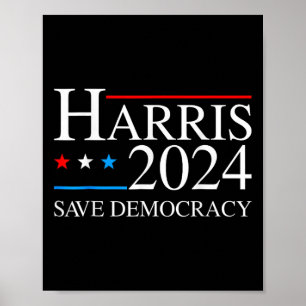 Harris 2024 Save Democratic Election Campaign Us F Poster