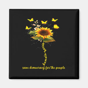 Harris 2024 Sunflower Save Democracy For The Peopl Magnet