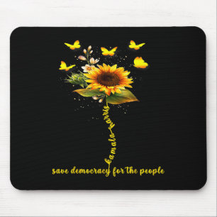 Harris 2024 Sunflower Save Democracy For The Peopl Mouse Pad