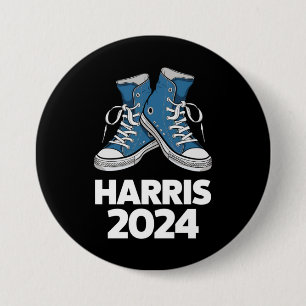 HARRIS 2024 Vote President Kamala Election Sneaker 7.5 Cm Round Badge