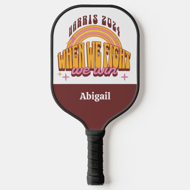 Harris 2024 When We Fight We Win Pickleball Paddle (Front)
