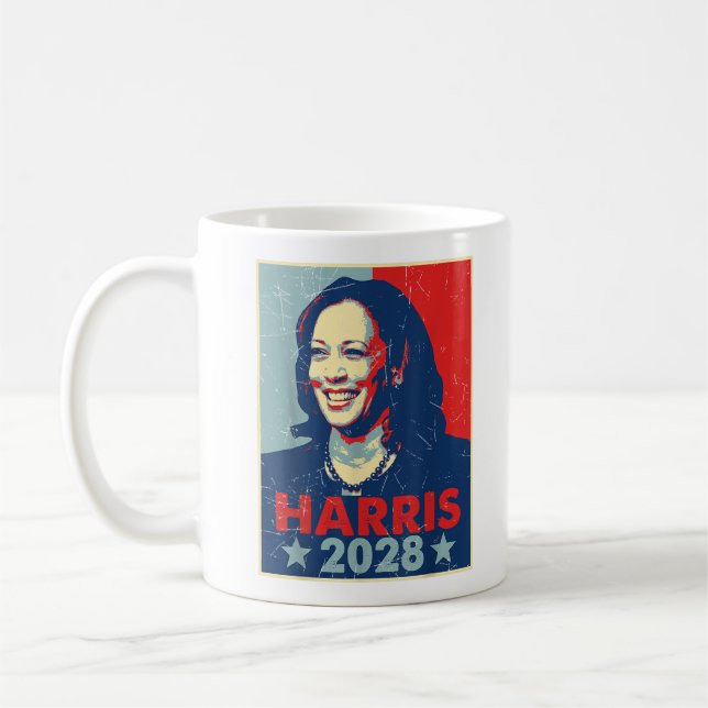 Harris 2028 Kamala Harris 2028 For President Coffee Mug (Left)