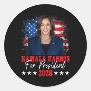 Harris 2028 Vote President Kamala Harris Election  Classic Round Sticker